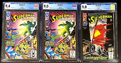 Buy Superman CGC Lot (3) #74 Third (9.0) Fourth (9.4) #75 (9.0) Fourth DCU Logo • 96.30£