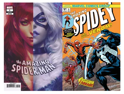 Buy Amazing Spider-Man #1 Artgerm TRADE & Marcus To HOMAGE Variant 2022 SET Lot • 25.32£