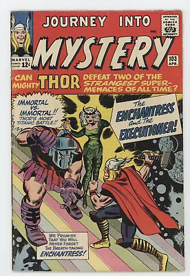 Buy Journey Into Mystery 103 Marvel 1964 VG FN Mighty Thor 1st Enchantress Skurge • 723.85£