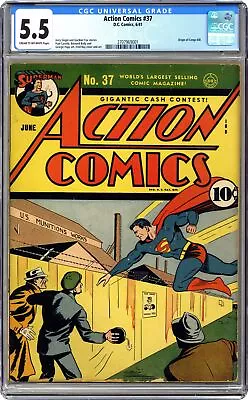 Buy Action Comics #37 CGC 5.5 1941 2707969001 • 1,244.93£