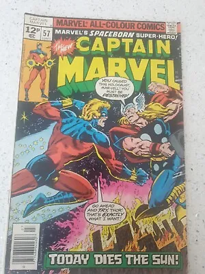 Buy Marvel Comics  Captain Marvel 57  1978 Featuring Thor • 2.30£
