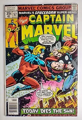 Buy Marvel Comics Captain Marvel #57 Vs. Thor Roger McKenzie Story Pat Broderick Art • 17.47£