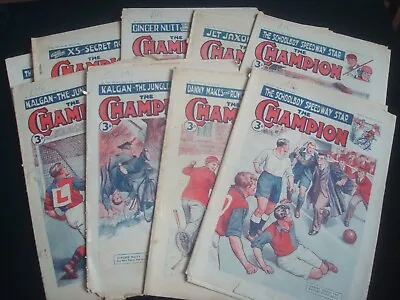 Buy 1950s THE CHAMPION BOYS COMICS / MAGAZINES 10 In TOTAL • 9.99£