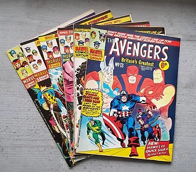 Buy Set Of 6 The Avengers 1974 Marvel UK Bronze Age Comics #13, 14, 20, 24, 26, 27 • 6.99£