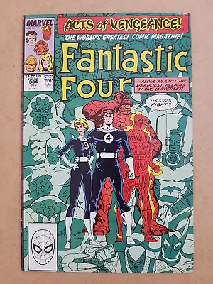 Buy Fantastic Four #334 (Acts Of Vengeance!) - MARVEL - Dec 1989 - FINE- 5.5 • 2£