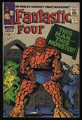 Buy Fantastic Four #51 VG+ 4.5 1st Appearance Negative Zone! Jack Kirby! Marvel 1966 • 40.32£