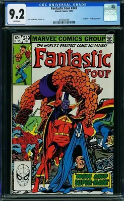 Buy Fantastic Four #249 (Marvel, 12/82) CGC 9.2 (GLADIATOR And Skrulls Appearance) • 78.24£