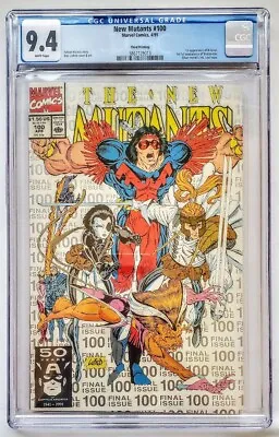 Buy Marvel Comics New Mutants #100 CGC 9.4 NM April 1991 Third Printing White Cover • 90.92£