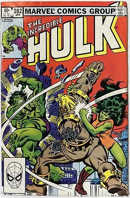 Buy Marvel Comic Bronze Age Incredible Hulk Key Issue 282 1st She Hulk Team Up VG • 10.39£