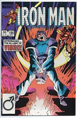 Buy IRON MAN #186 Sept 1984 1st Appearance Of VIBRO Direct Ed. MARVEL Comic Book VF+ • 3.96£