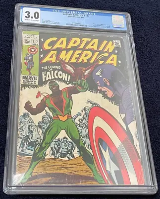 Buy Captain America #117 (Sep 1969) ✨ Graded 3.0 OFF-WHITE TO WHITE By CGC ✔ Falcon • 140.75£