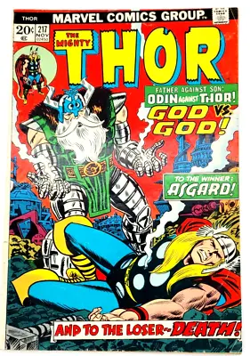 Buy The Mighty Thor #217 (1973) / Fn-/ Odin Vs. Thor 1st Krista Marvel Bronze Age • 15.89£