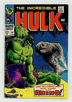Buy Incredible Hulk #104 VG 4.0 1968 • 37£