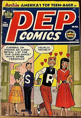 Buy Pep Comics #102 1954- Archie-Betty -Veronica -Rare!!! Plus Betty & Veronica 9 • 79.43£