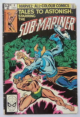 Buy Tales To Astonish #4 - Sub-Mariner UK Variant Marvel Comics March 1980 GD/VG 3.0 • 4.45£
