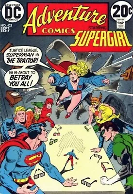 Buy ADVENTURE COMICS #423 VG/F, Supergirl, DC Comics 1972 Stock Image • 6.32£
