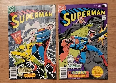 Buy Superman Vs The Atomic Skull (DC Comics, 1978) Issues 323 And 324 TITANO • 15.83£