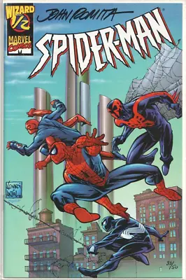 Buy Spider-man Wizard #1/2 Dynamic Forces Signed John Romita Sr Df Coa 2099 Marvel • 89.95£