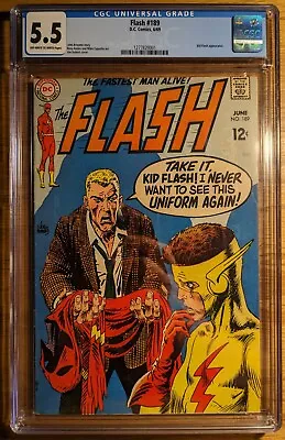 Buy Flash 189 CGC Universal Grade 5.5 - OW/W Pages Andru/Esposito Art DC COMICS • 31.62£
