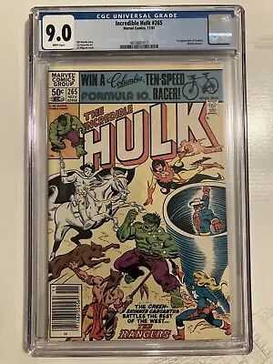 Buy The Incredible Hulk #265 (Nov 1981, Marvel) CGC 9.0 (White Pages) - Newsstand • 51.54£
