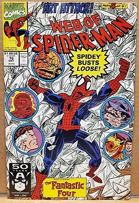 Buy Web Of Spider-Man 76 Fantastic Four Captain America Saviuk 1991 Marvel Comics • 2.37£