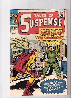 Buy US-Marvel: TALES OF SUSPENSE 51 (1964)! 1st App. SCARECROW (Villain)! IRON MAN! • 101.68£