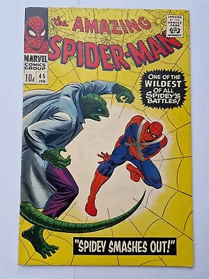 Buy Amazing Spider-man #45 Fn (6.0) February 1967 Lizard Apps Marvel Comics ** • 119.99£