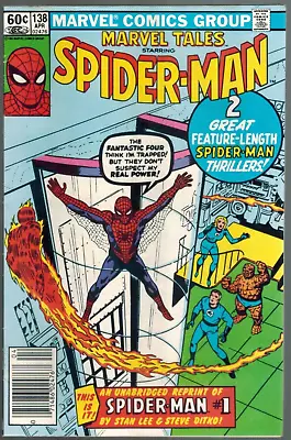 Buy Marvel Tales 138  Starring Spider-Man  (rep Amazing Spider-Man #1)  Fine 1982 • 13.63£