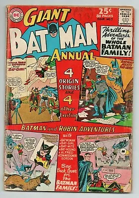 Buy Batman Giant Annual Issue 7  - Summer 1964  - Vg Condition - Origins Issue - Dc • 22.99£
