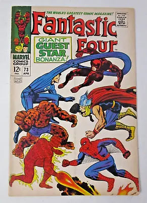 Buy Fantastic Four #73 1968 [VG/FN] Silver Age Classic Kirby Spider-Man Thor DD • 47.43£