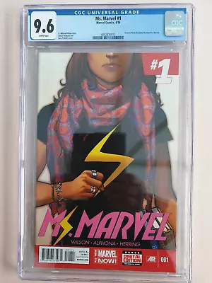 Buy Ms Marvel 1 CGC 9.6 *Marvel, Kamala Khan, 1st Print, 2014, UK Seller* • 129.99£