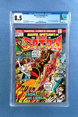 Buy Marvel Spotlight #12 Son Of Satan Cgc 8.5 Very Fine+ White Pages Marvel Comics • 94.87£