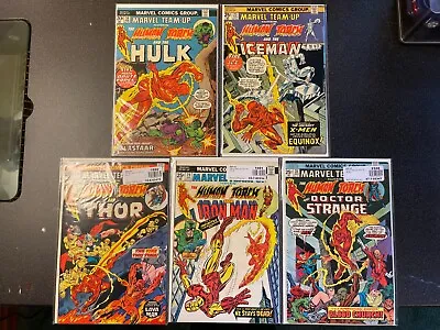 Buy Marvel Team-Up Lot Of 5 Featuring Human Torch, Issues 18, 23, 26, 29, 35 • 35.49£