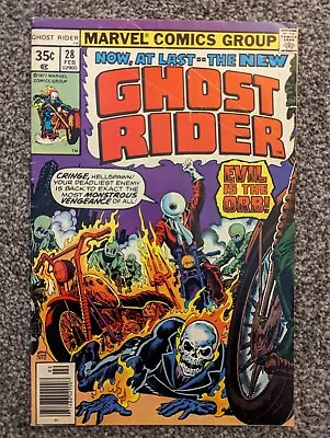 Buy Ghost Rider 28. Marvel 1978. Johnny Blaze. The Orb .Rare In UK • 7.49£