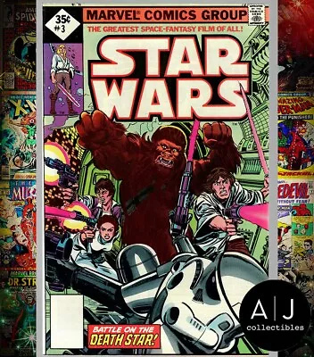 Buy Star Wars #3 NM- 9.2 (Marvel) 1977 Reprint Black Diamond Variant • 6.44£