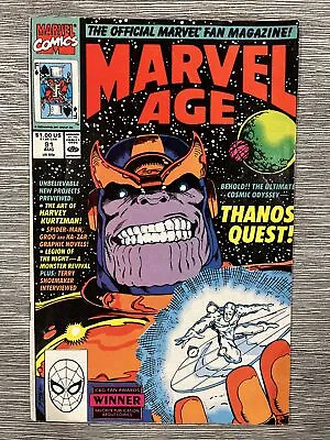 Buy Marvel Age 91  Marvel Comics 1990  VF + / NM -  8.5 - 9.0  Thanos Quest Preview • 15.86£
