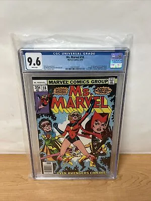Buy Ms. Marvel #18 CGC 9.6 1978 1st Full App. Mystique WHITE PAGES • 473.09£