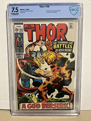 Buy Thor #166  CBCS 7.5 1969 2nd Full Appearance Of Him ,Adam Warlock • 159.86£