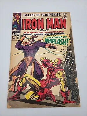 Buy Tales Of Suspense 97 KEY 1st Whiplash Silver Age Marvel 1968 Iron Man Lower Grad • 31.23£