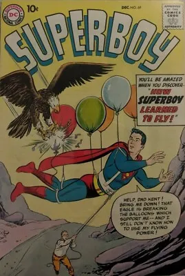 Buy Superboy #69 (1958) Fn+ 6.5   How Superboy Learned To Fly!  • 160£