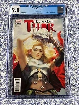 Buy MIGHTY THOR #705 CGC 9.8 WP Stanley Artgerm Lau Variant Jane Foster RARE HTF HOT • 80.31£