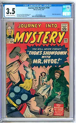 Buy Journey Into Mystery 100 CGC Graded 3.5 VG- Marvel Comics 1964 • 71.23£