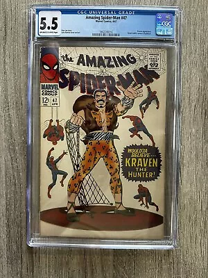 Buy Amazing Spider-man #47 Cgc 5.5 Ow-w Marvel Comics 1967 - Silver Age Cents Copy • 95£