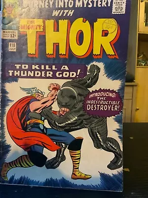 Buy Marvel Comics Journey Into Mystery Thor 118 VG+ 4.5 1st Appearance Destroyer • 30£