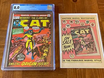 Buy Cat #1 CGC 8.0 White Pages (1st App The Cat… Later Tigra) +Full Page Ad +magnet • 198.59£