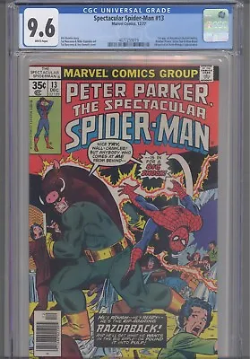 Buy Spectacular Spider-Man #13 CGC 9.6 1977 Marvel Comics 1st App Razorback • 63.69£