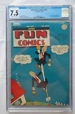 Buy More Fun Comics #102 Cgc Graded 7.5 2nd App. Superboy. 1st Dover And Clover Cvr • 1,761.26£