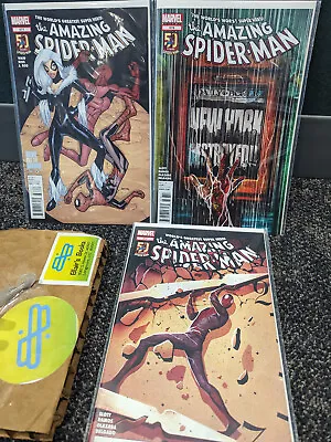Buy Set (3) Marvel AMAZING SPIDER-MAN #677, 678, 679 [2012] NM Daredevil & Black Cat • 27.64£