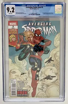 Buy Avenging Spider-Man #9 CGC 9.2 NM- 1st App Carol Danvers As Captain Marvel (MCU) • 110£