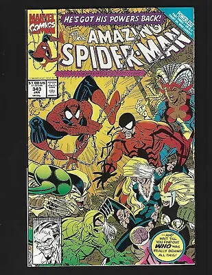 Buy Amazing Spider-Man #343 VFNM Black Cat Scorpion FemmeFatales Chameleon Tarantula • 7.88£